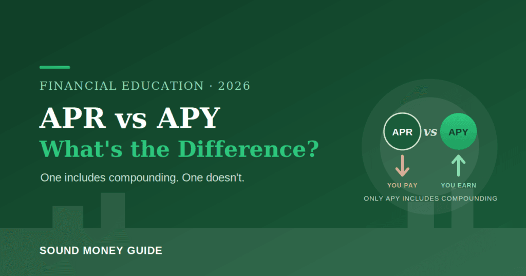 APR vs APY 2026 what is the difference explained