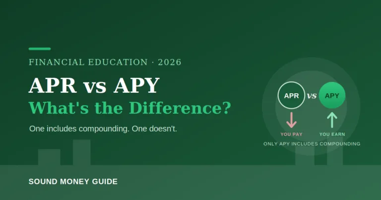 APR vs APY 2026 what is the difference explained